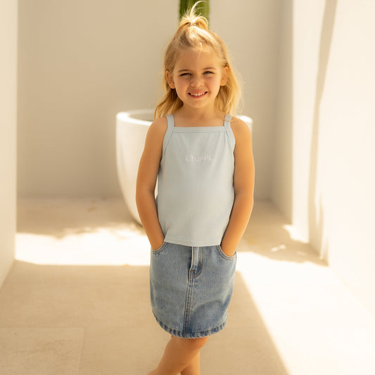 Flower Denim Skort