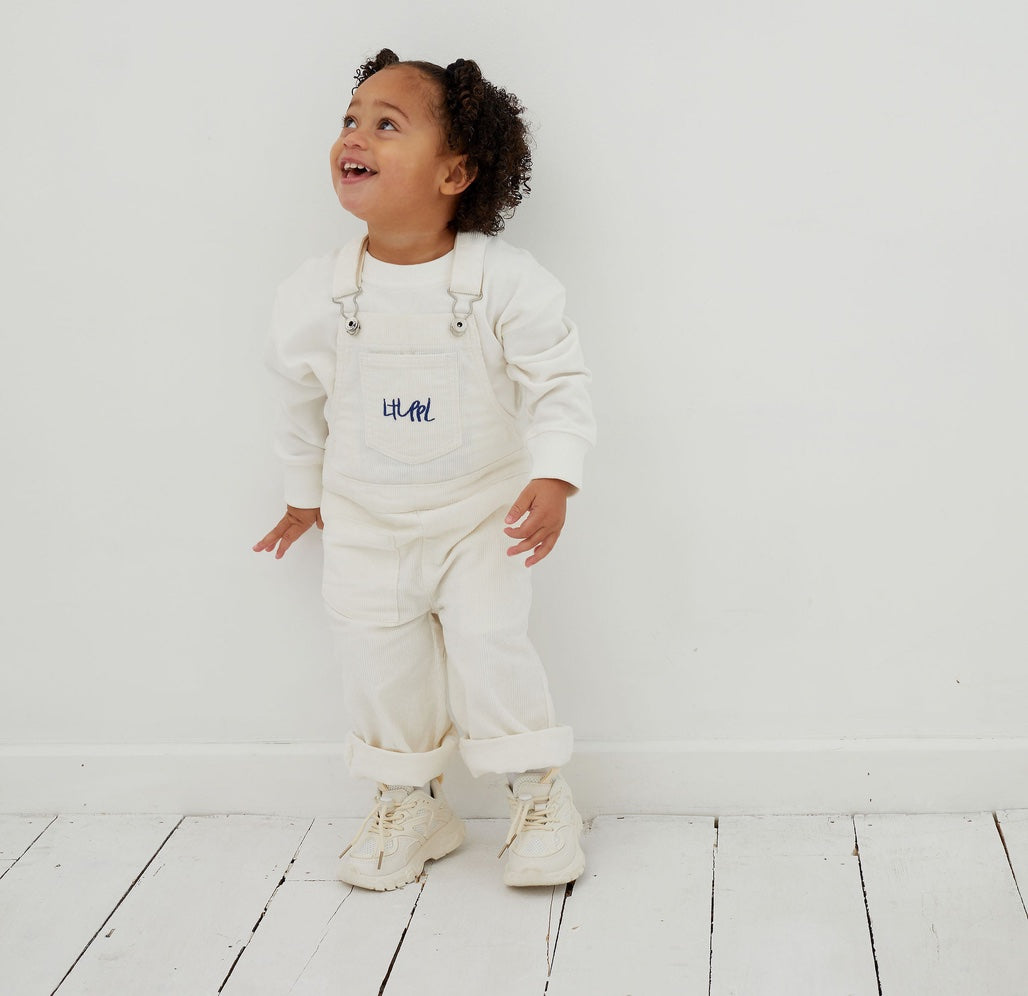 Kids Cream Overalls