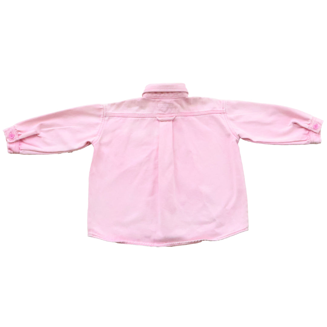 The Oversized Denim Shirt - In Pink