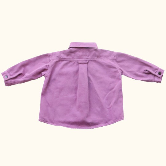 The Oversized Denim Shirt - In Purple