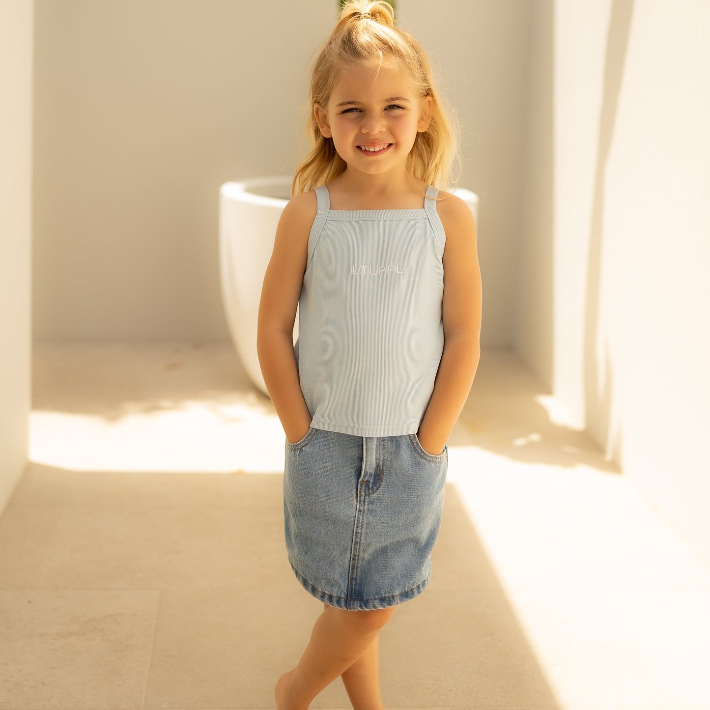 Sky Blue basic singlet